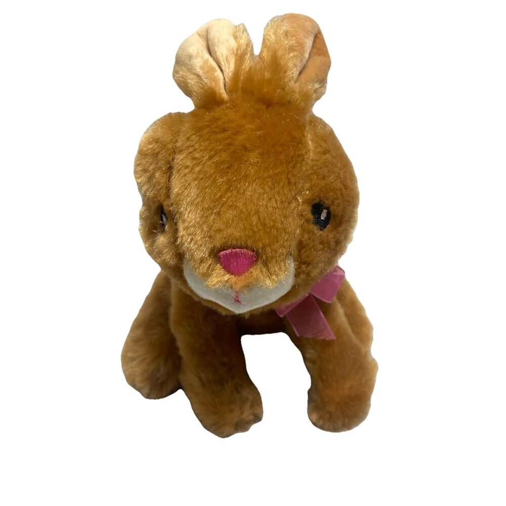 Greenbrier International Brown Bunny Sitting 6.5 inches Stuffed Animal